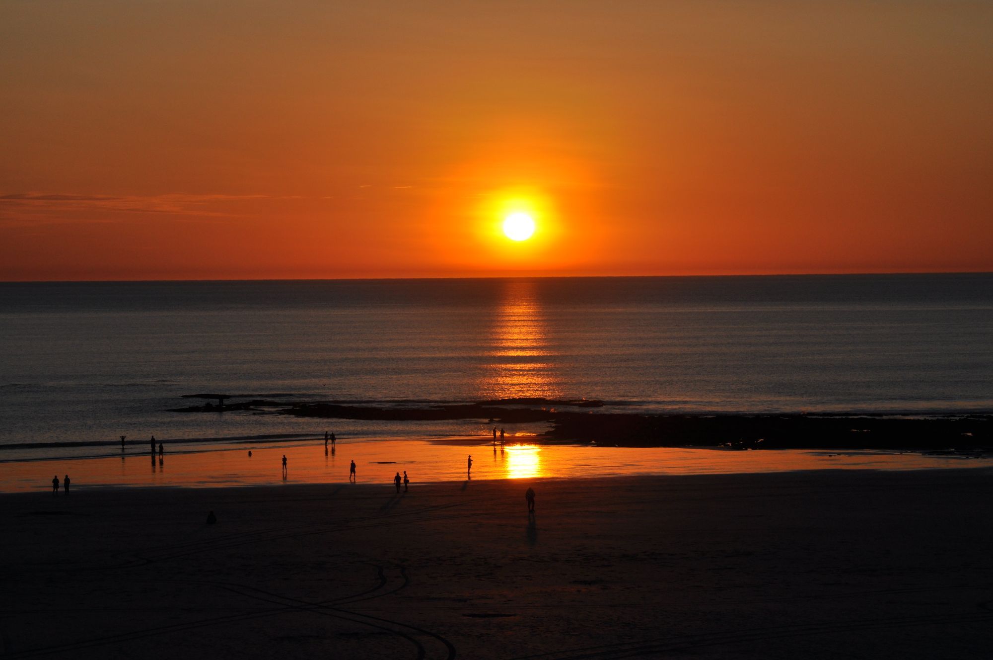 Sunset over the Indian Ocean at Cable Beach, Broome