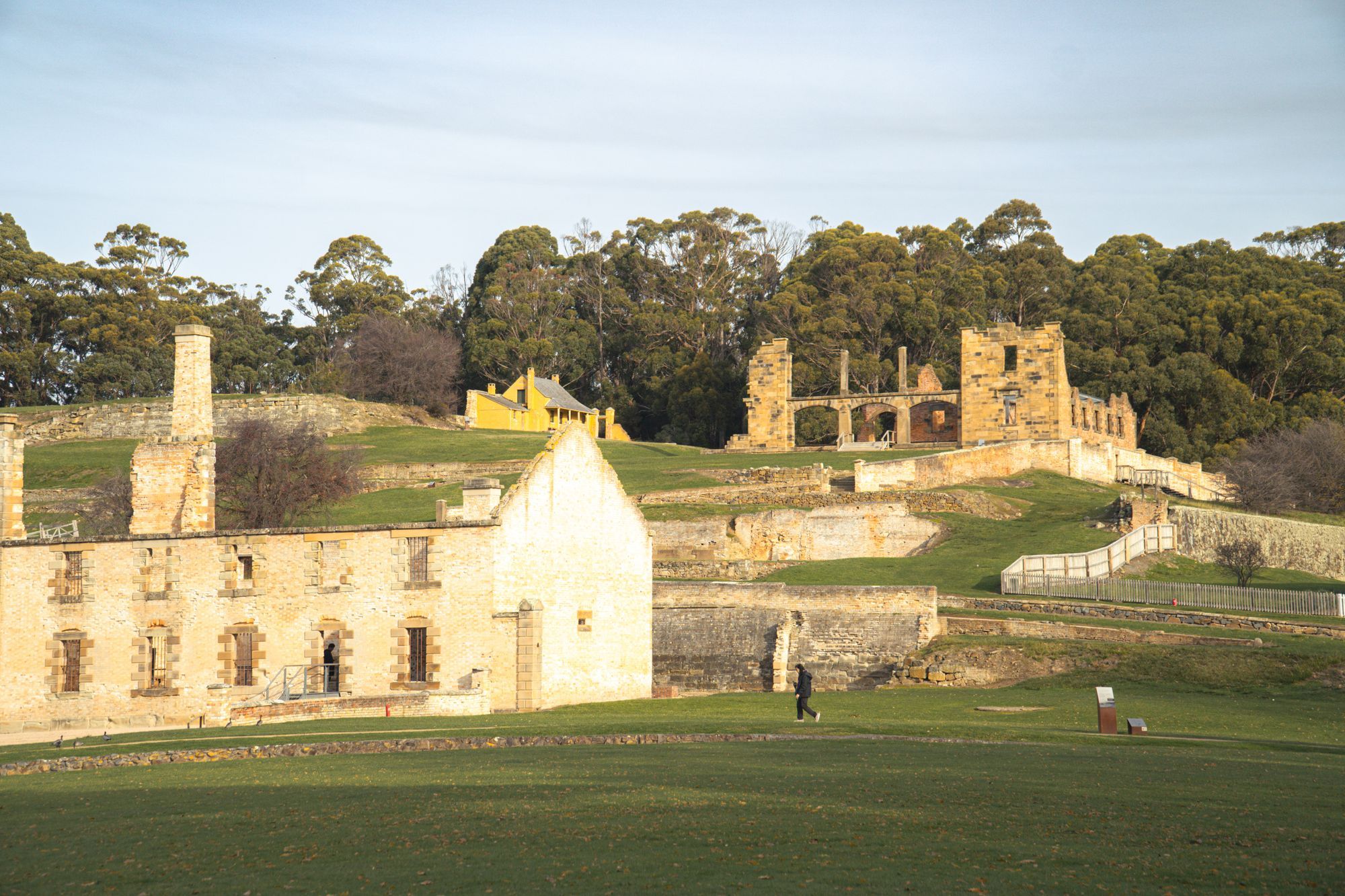 The penitentiary ruins and grounds at Port Arthur