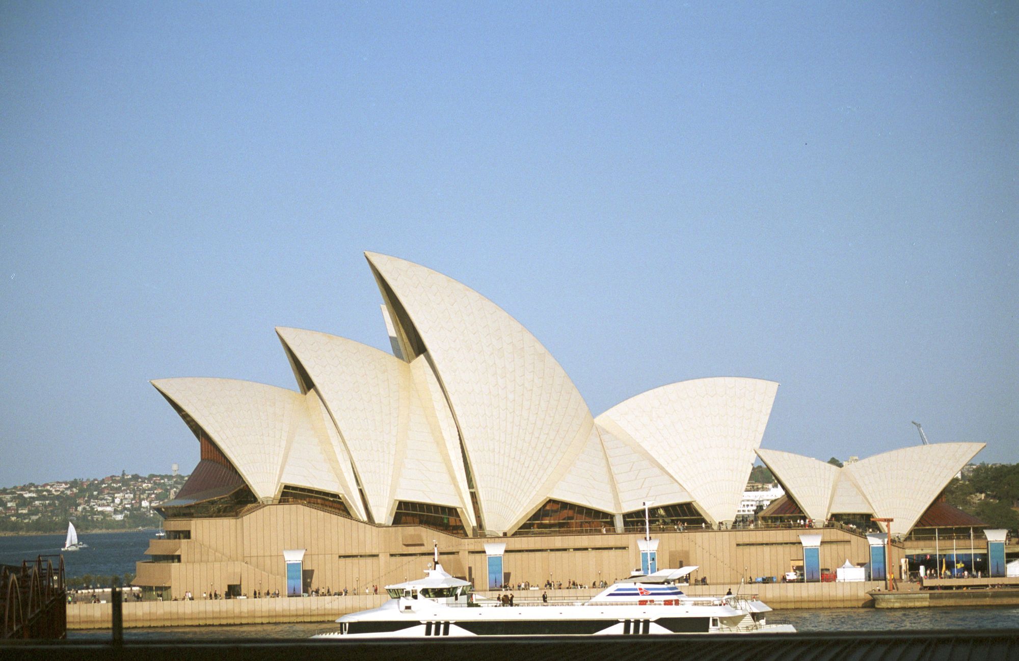 The Sydney Opera House on the water at Bennelong Point